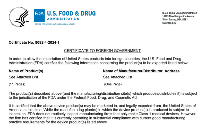 恭喜凯普瑞又一次通过FDA认证